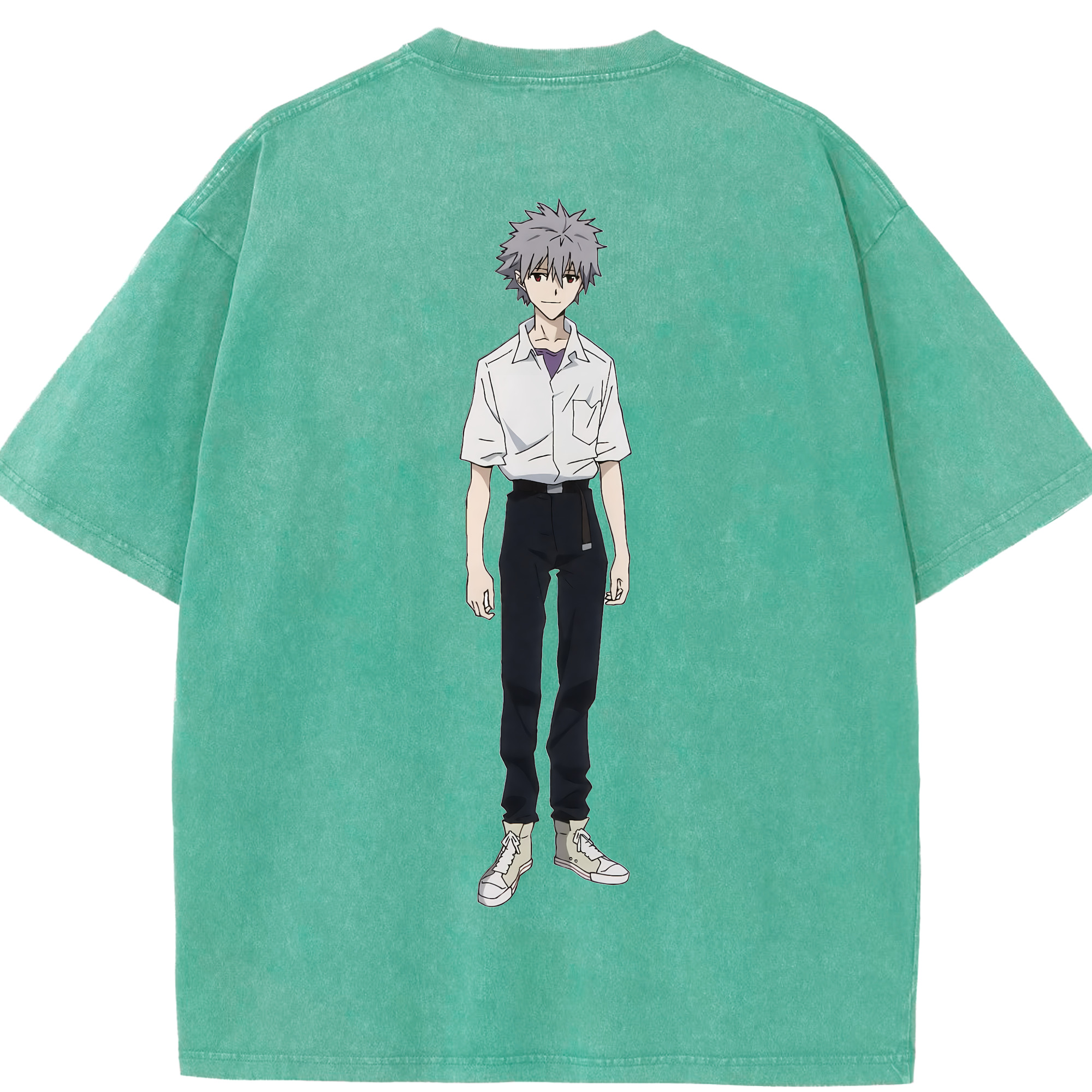 （画像用） EVA 新世紀エヴァンゲリオン 綿100% ヴィンテージ風 半袖Tシャツ（背面プリント）
